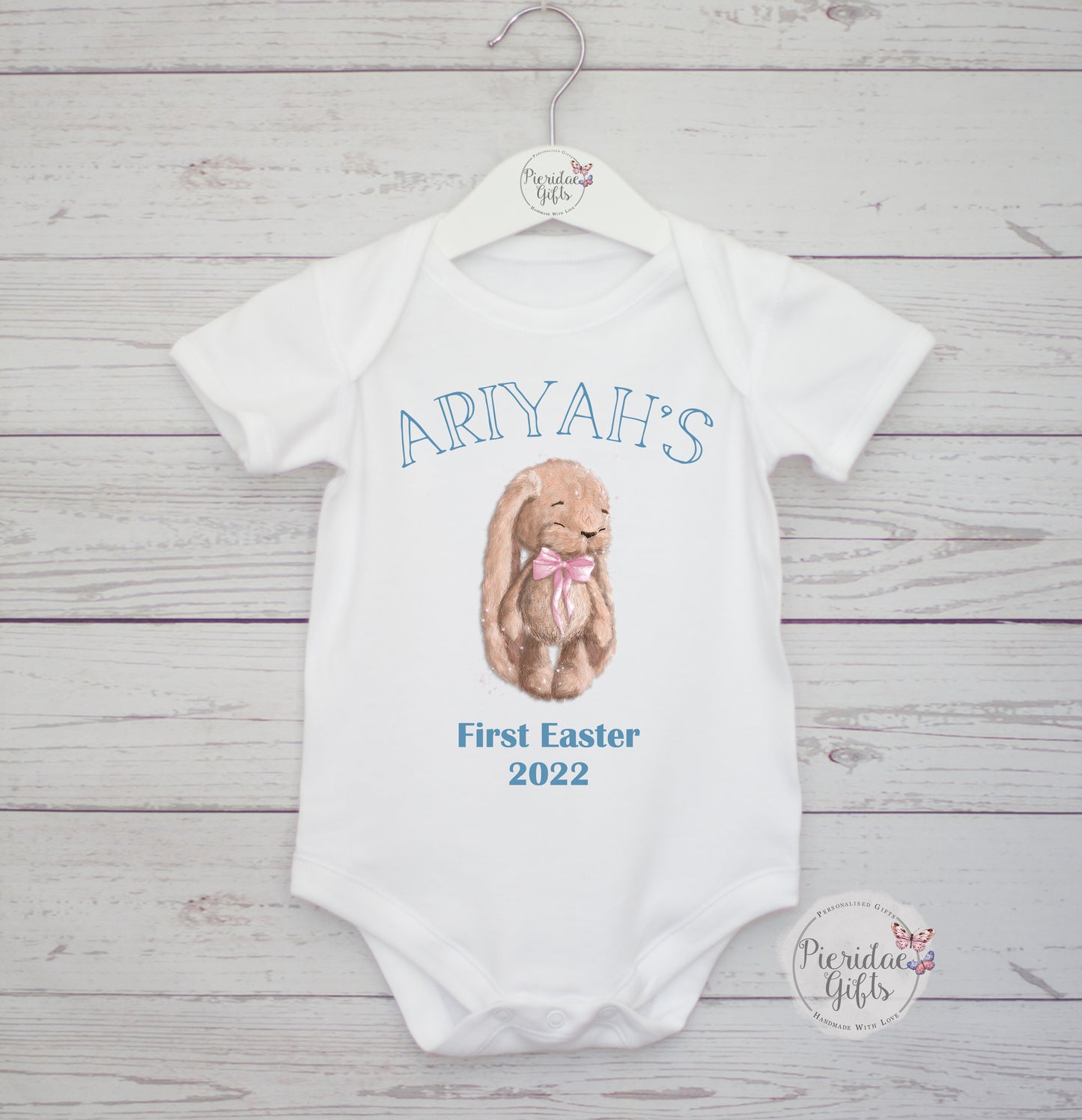 Personalised Watercolour First Easter Baby Vest