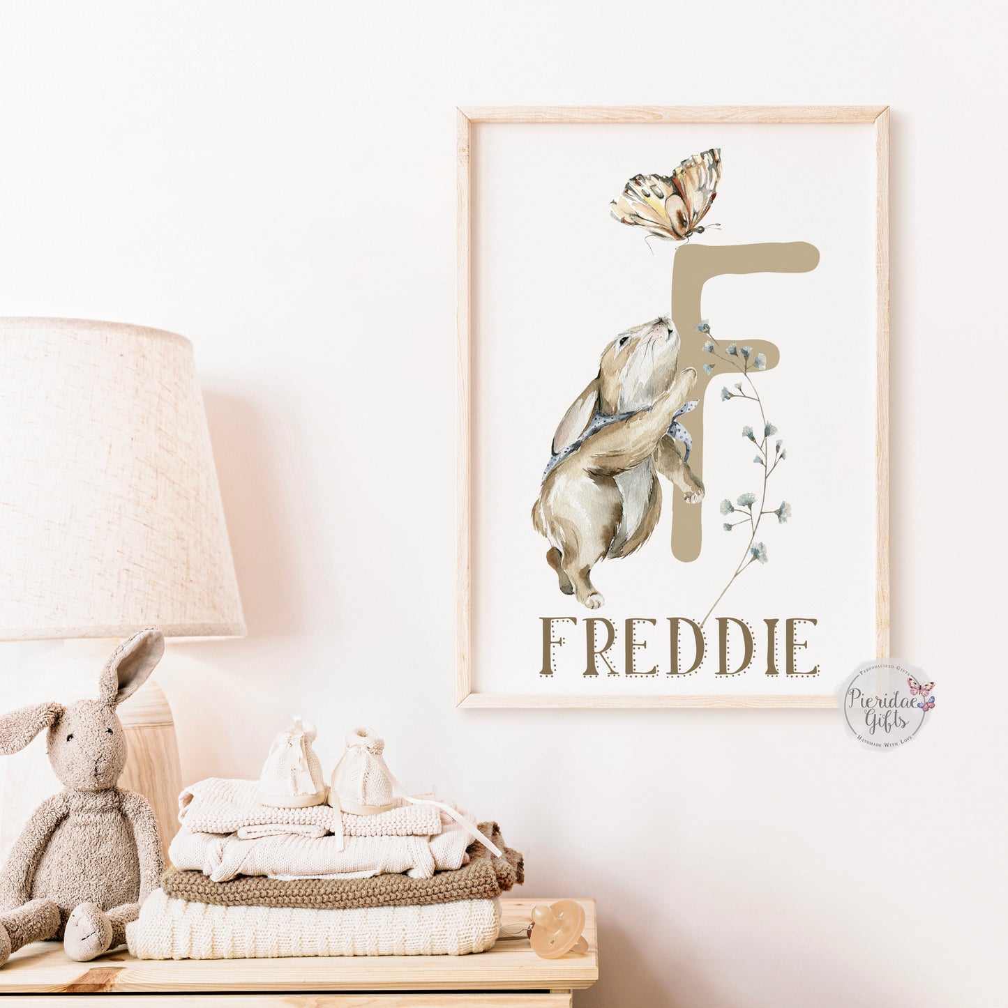 Personalised Woodlands Initial Print