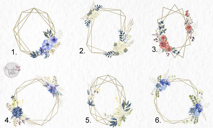 Floral Geometric Initial Mug (Other designs available)