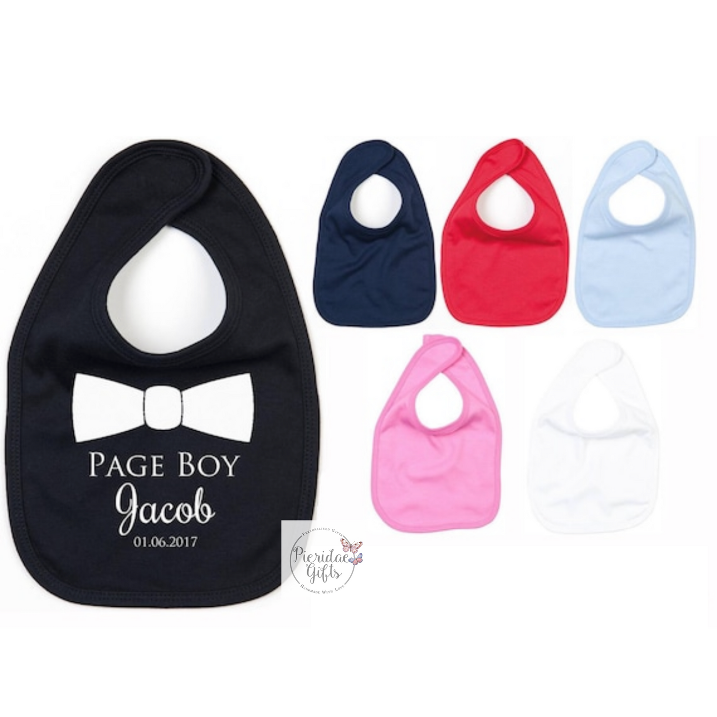 Personalised Page Boy Bib (different colours available)
