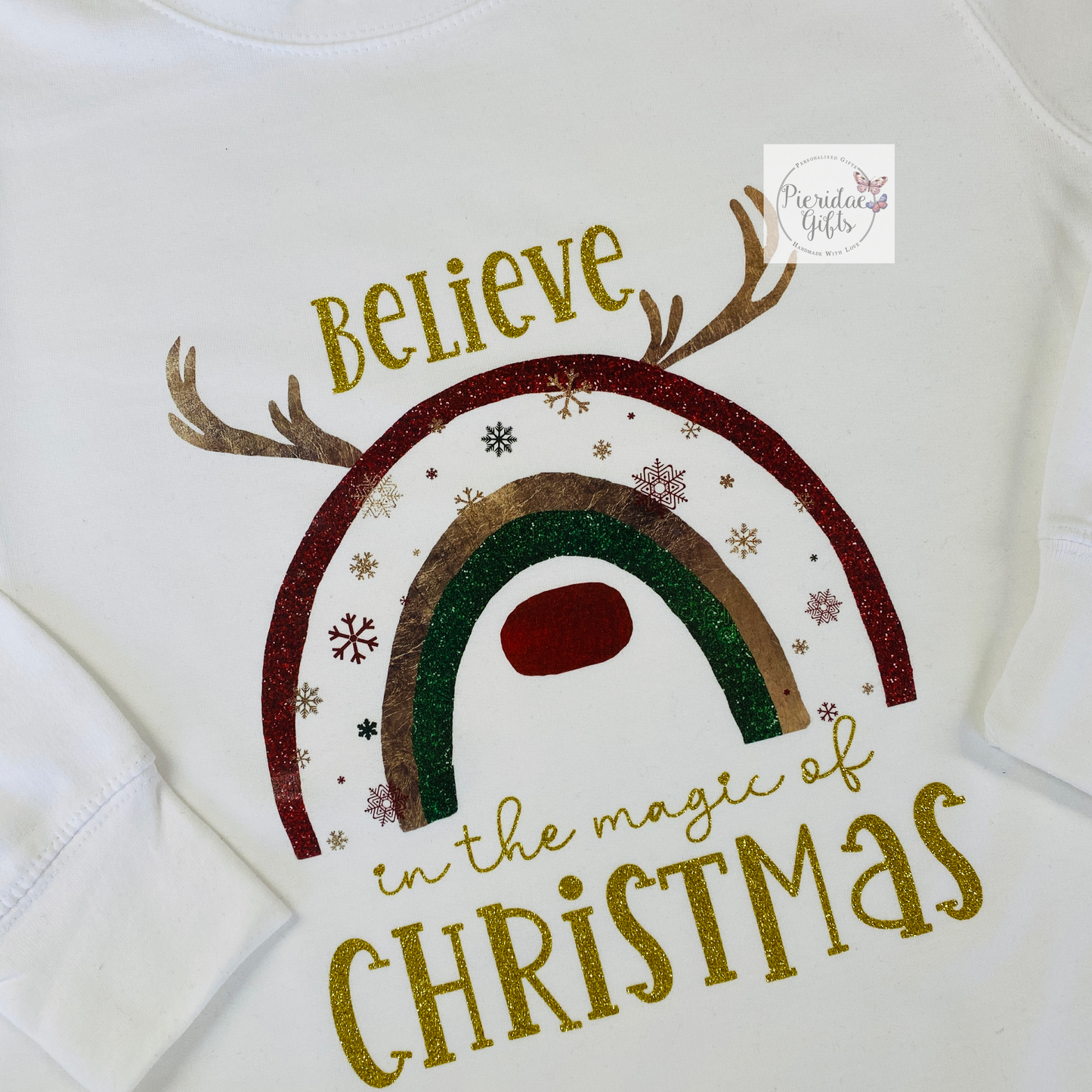 Magic of Christmas Reinbow Sweater