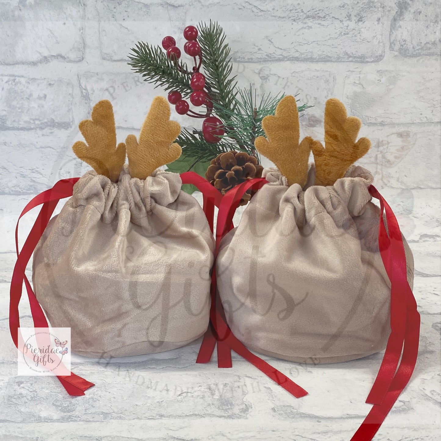 Christmas Reindeer Antler Pouch
