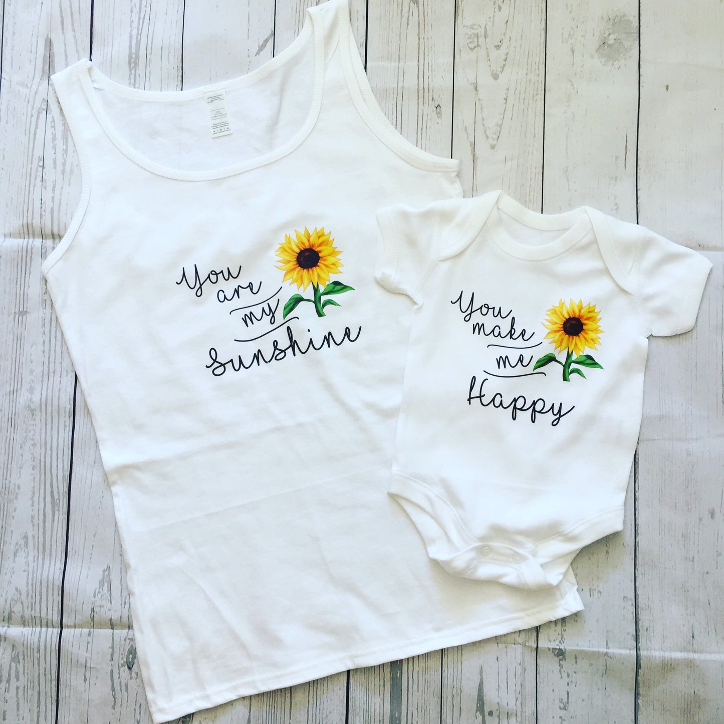 You are my Sunshine Matching Vest top set