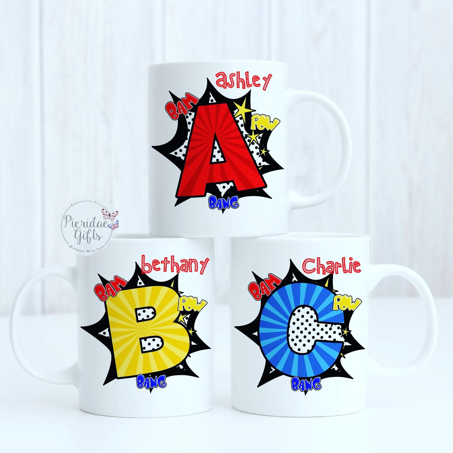 Superhero Alphabet Mug and Coaster