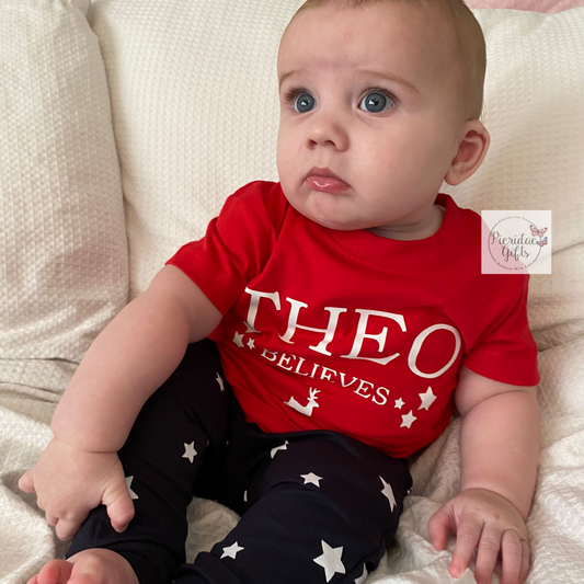 Personalised Christmas Believes Baby / Toddler PJ