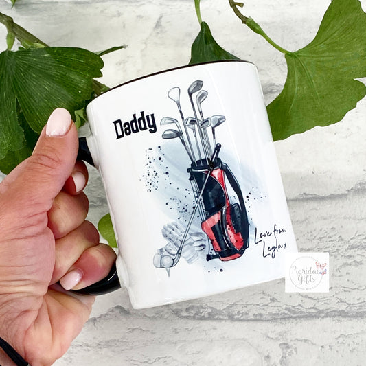 Personalised Golf Player Mug