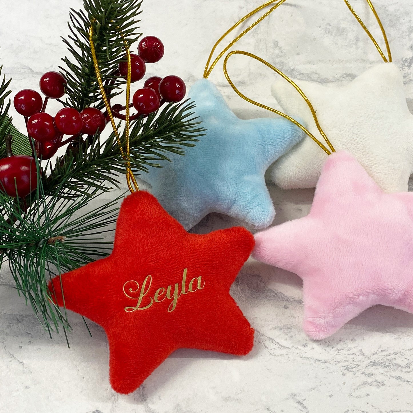 Personalised Velvet Hanging Star