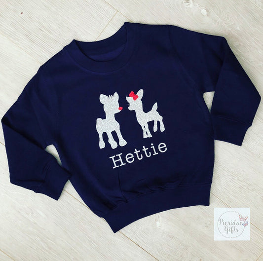 Personalised Adult Christmas Reindeer Jumper