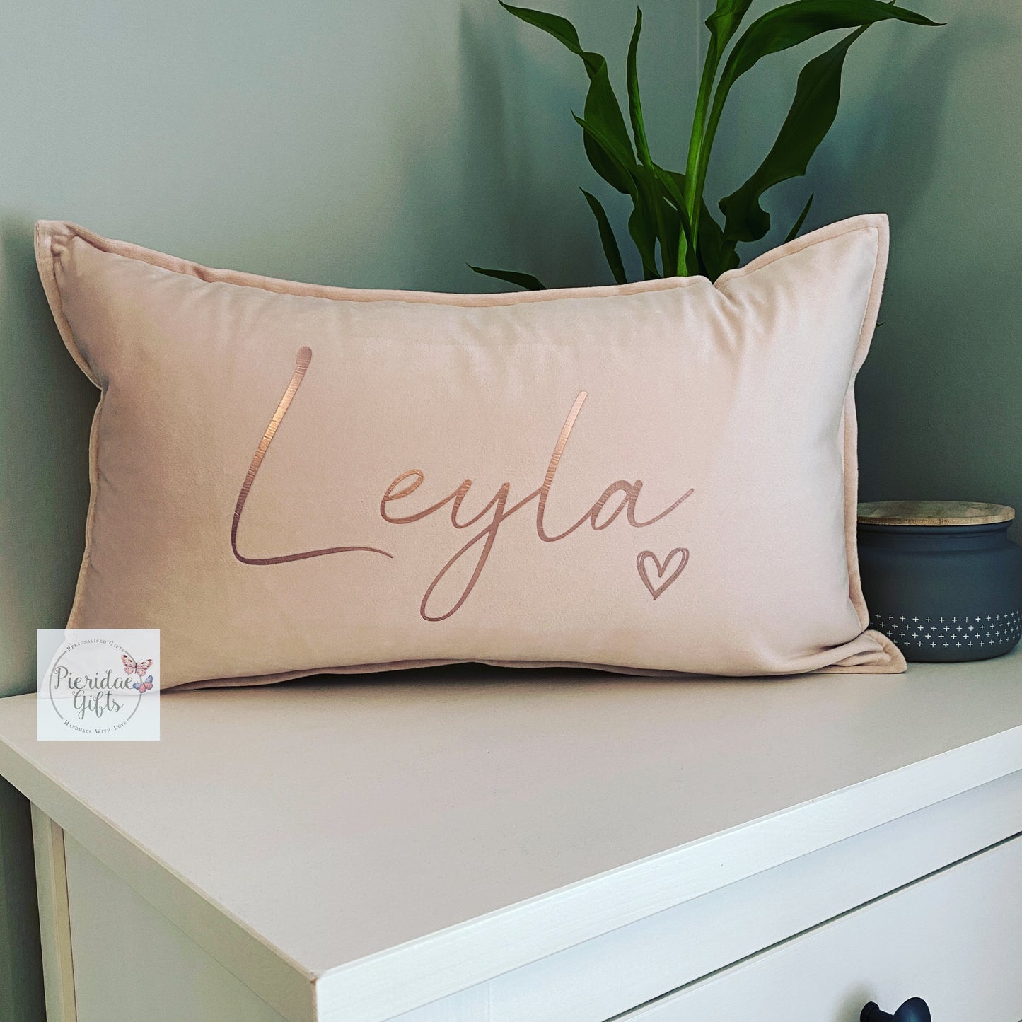 Velvet Rectangle Cushion (Pink or Grey)