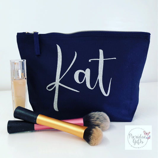 Personalised NAVY Make Up Bag