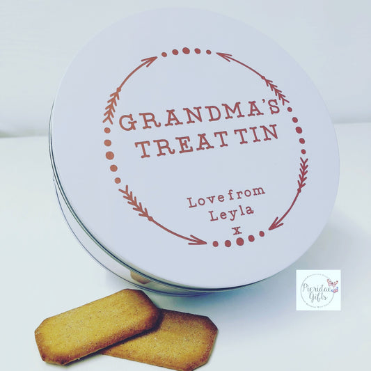 Personalised White Round Tin (other options available)