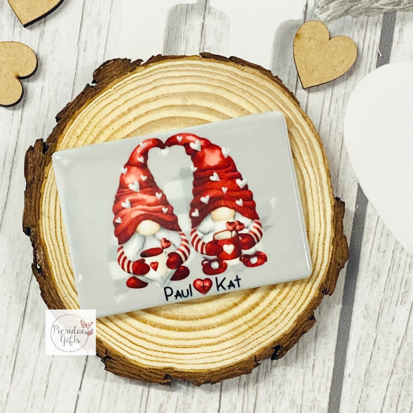 Personalised Valentine Gnome Fridge Magnet