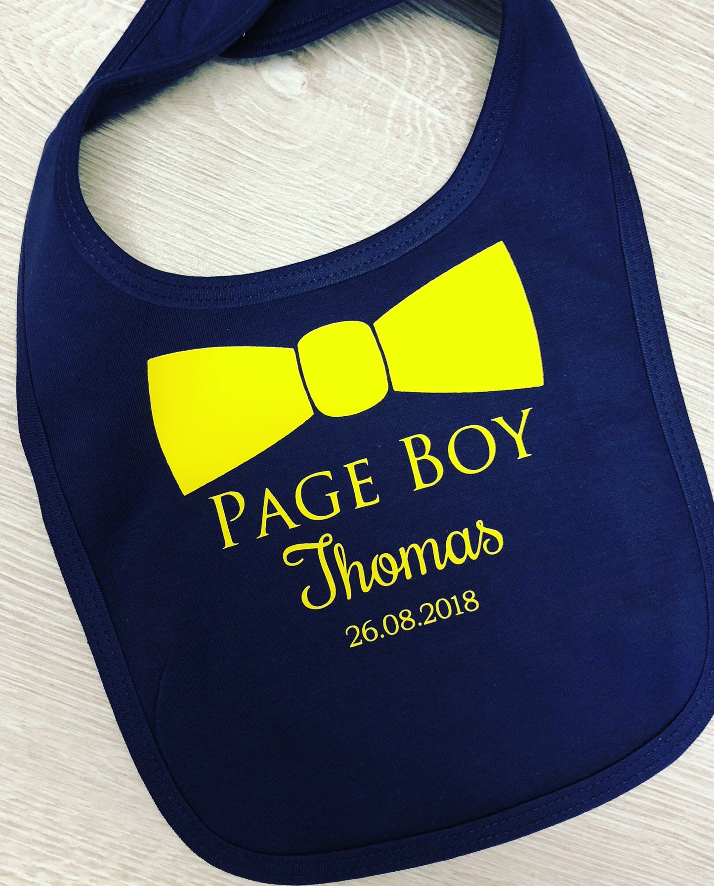 Personalised Page Boy Bib (different colours available)