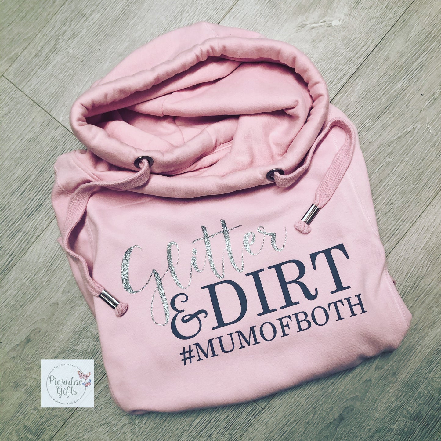 Glitter and Dirt Mum of Both Heavyweight Hoodie (other colours available)
