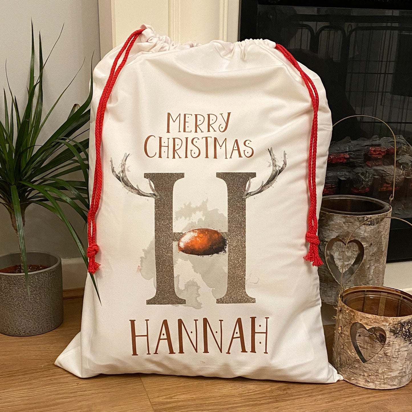 Personalised Luxury Large Thick Santa Sack 50 x 66cm