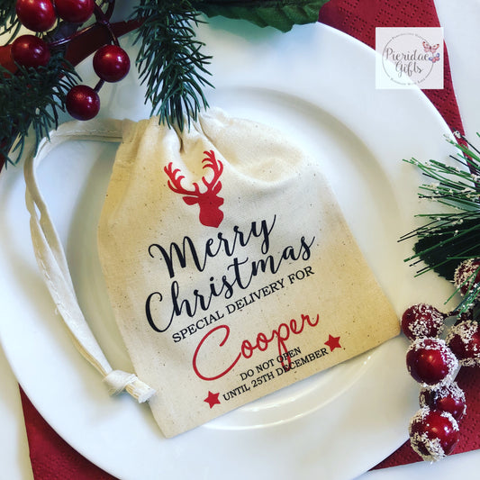 Personalised Christmas Favour Bag