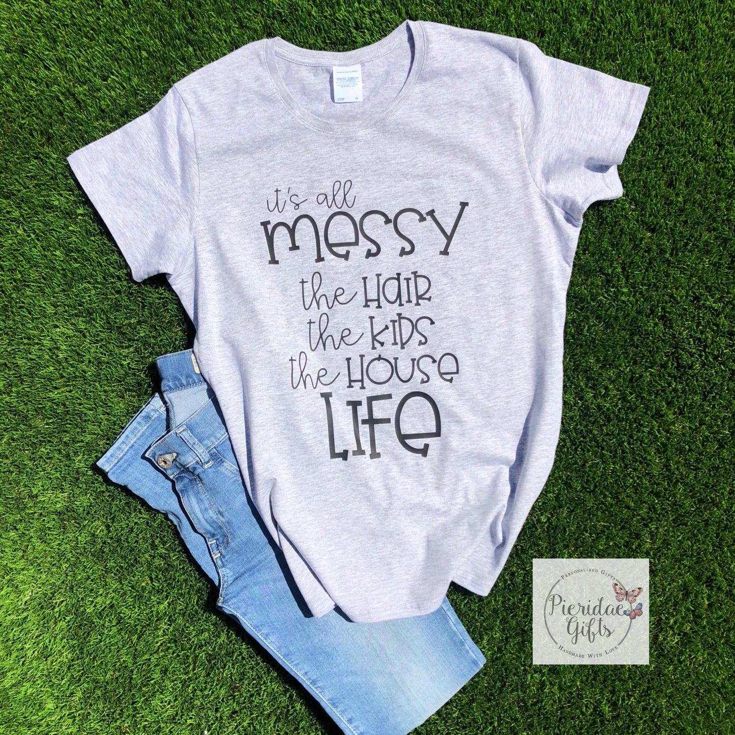 Messy Life Grey T shirt