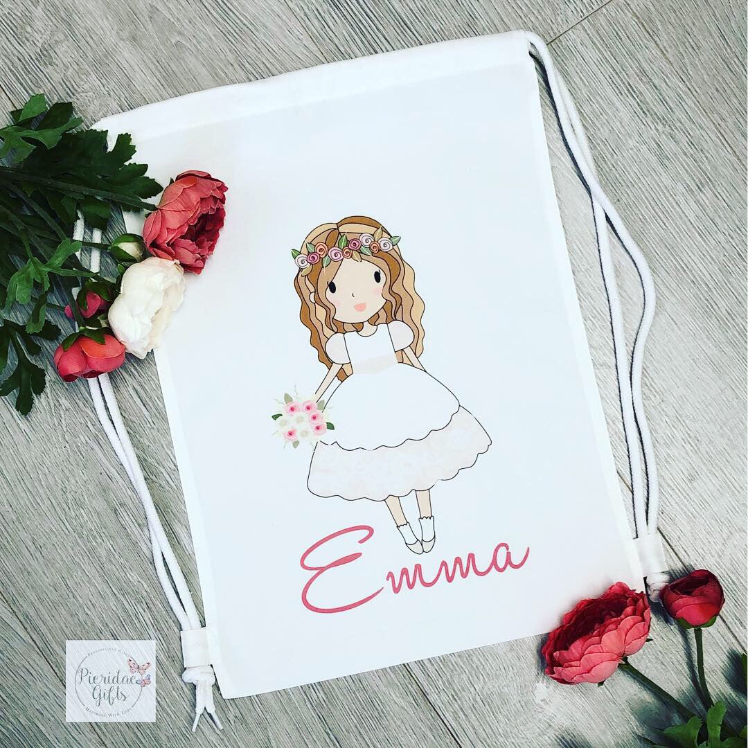 Personalised Child's Wedding Drawstring Bag (Other characters available)