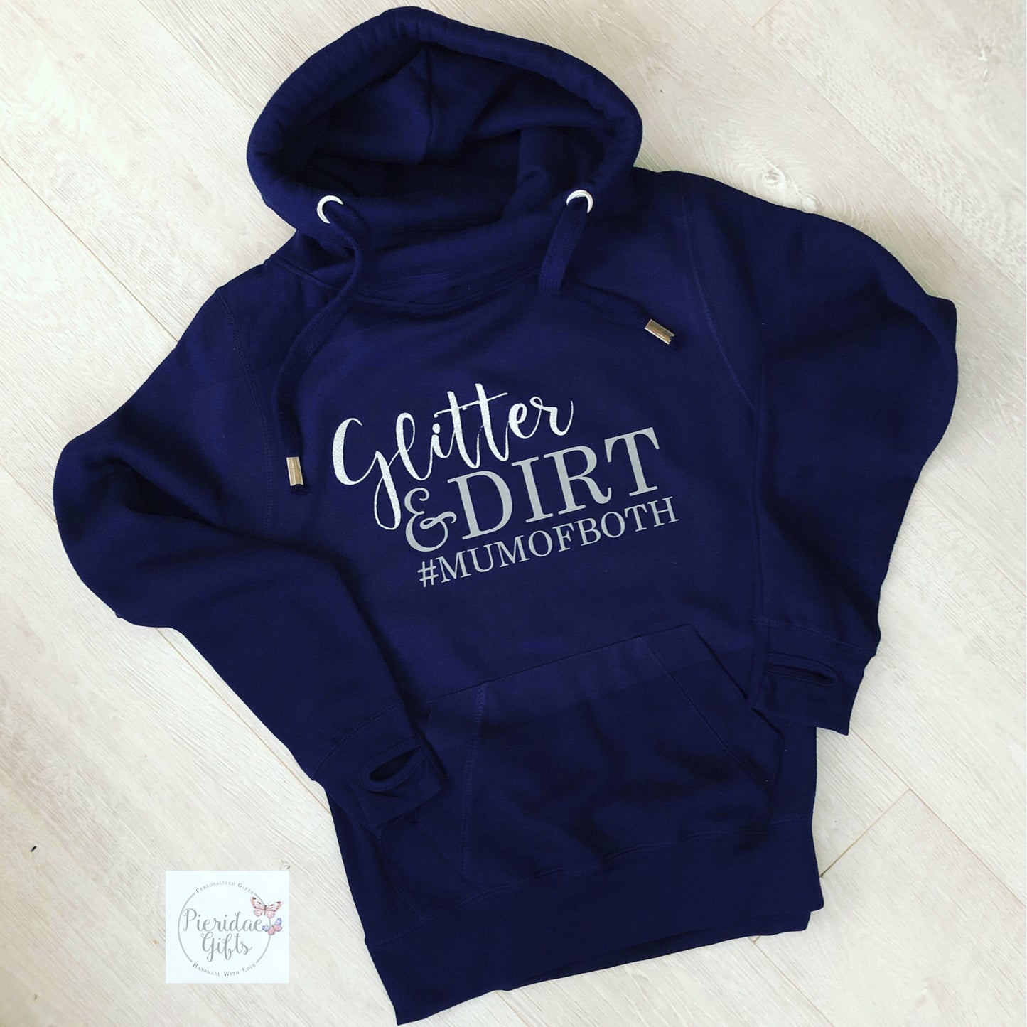 Glitter and Dirt Mum of Both Heavyweight Hoodie (other colours available)